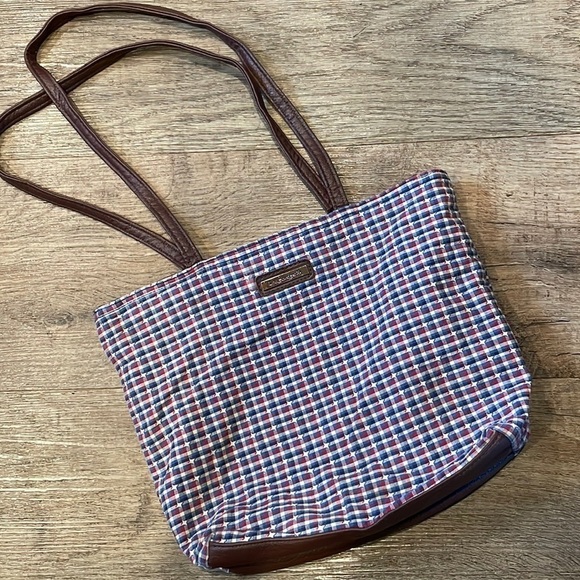 Vintage Longaberger American‎ Plaid Star Purse Tote - Picture 1 of 6